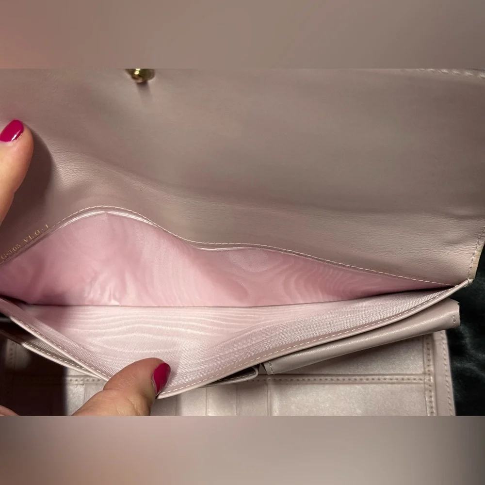 Valentino blush pink rock stud clutch/wristlet